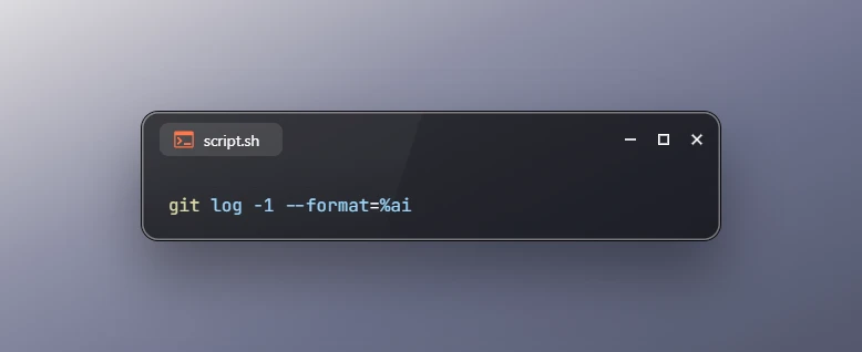 Get Last Commit Date and Time in Git