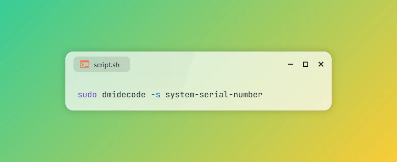 Get System Serial Number on Linux