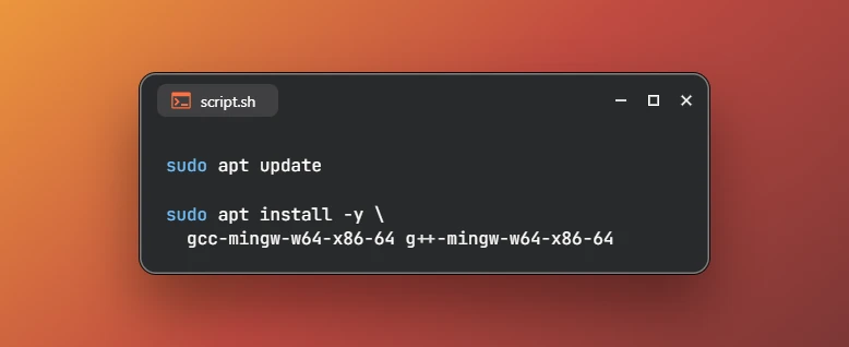 Install Mingw-w64 on Ubuntu 24.04