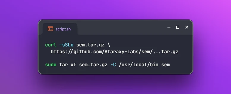 Install sem Semantic Versioning Tool on Ubuntu 26.04