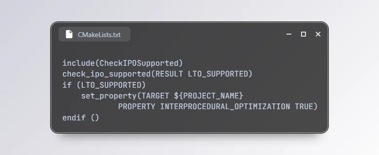 Enable LTO in CMake