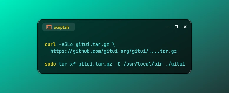 Install GitUI on Ubuntu 26.04