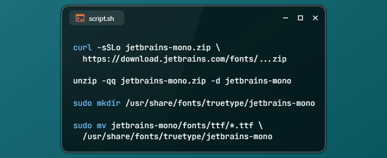 Install JetBrains Mono Font on Ubuntu 26.04