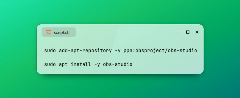 Install OBS Studio on Ubuntu 26.04