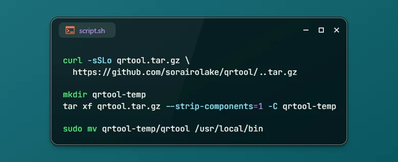 Install qrtool on Ubuntu 26.04