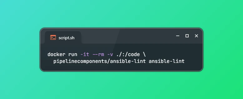 Run Ansible Lint Inside Docker Container on Linux