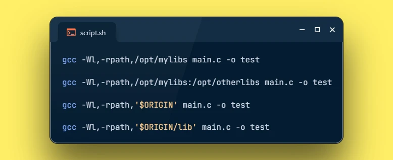 Add RUNPATH to Binary File using gcc or g++ Compiler