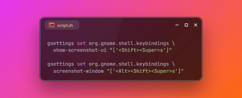 Change Screenshot Shortcuts on Ubuntu