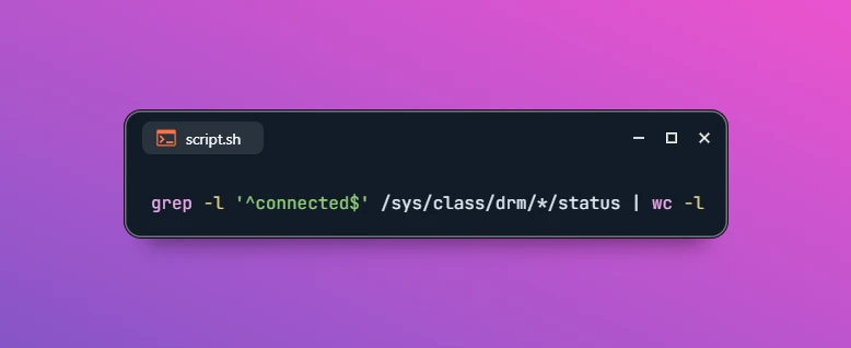 Get Count of Connected Monitors on Linux
