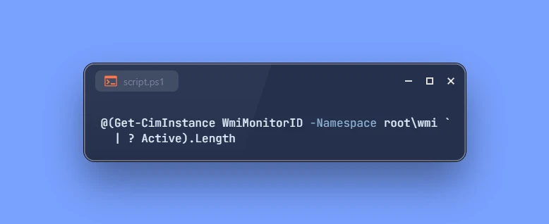 Get Count of Connected Monitors on Windows