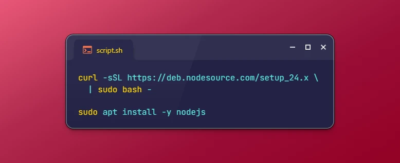 Install Node.js 24 and npm on Ubuntu 26.04