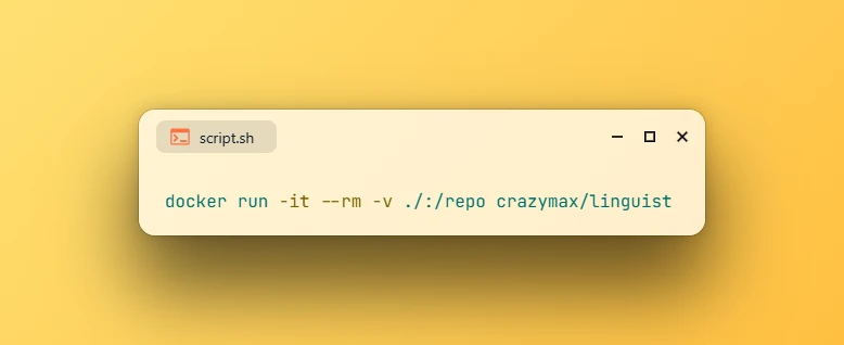 Run GitHub Linguist Inside Docker Container on Linux
