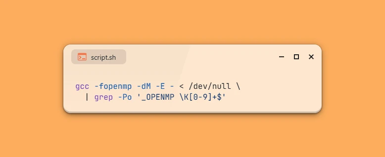 Check OpenMP Version Supported by gcc or g++ Compiler