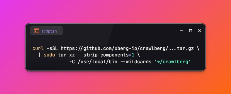 Install Crawlberg on Ubuntu 26.04