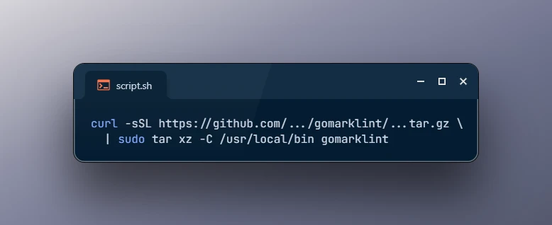 Install gomarklint on Ubuntu 26.04