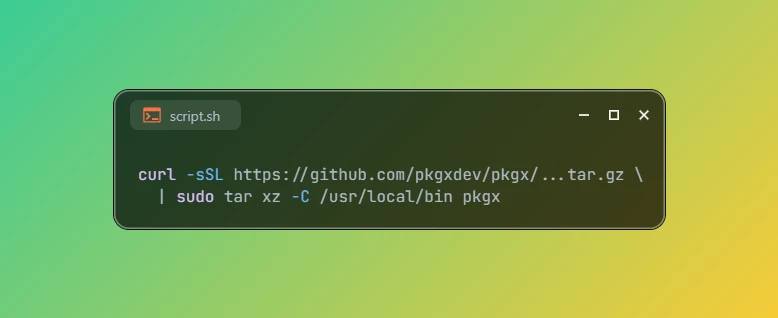 Install pkgx on Ubuntu 26.04