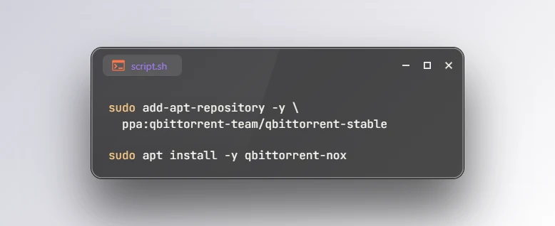 Install qBittorrent-nox on Ubuntu 26.04