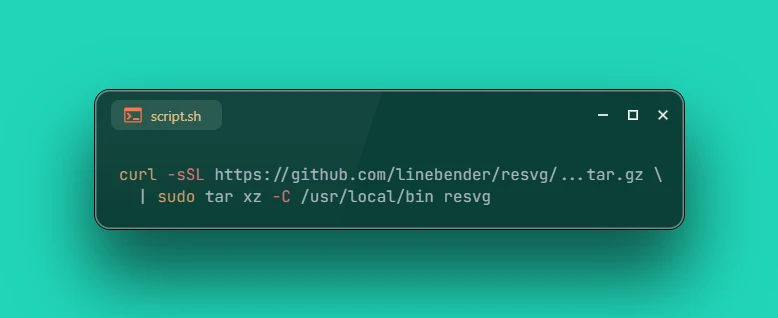 Install resvg on Ubuntu 26.04