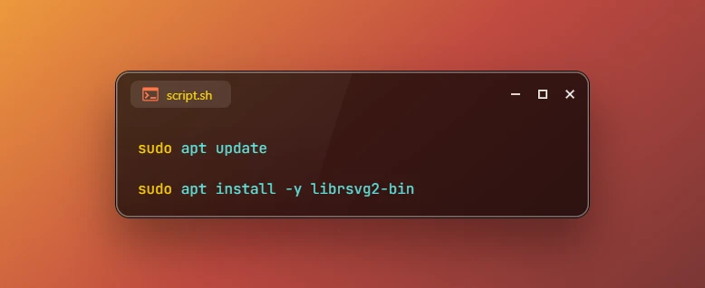 Install rsvg-convert on Ubuntu 26.04