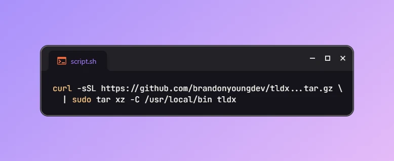 Install tldx on Ubuntu 26.04