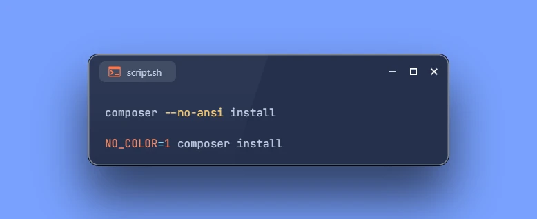 2 Methods to Disable ANSI Color Escape Codes for Composer