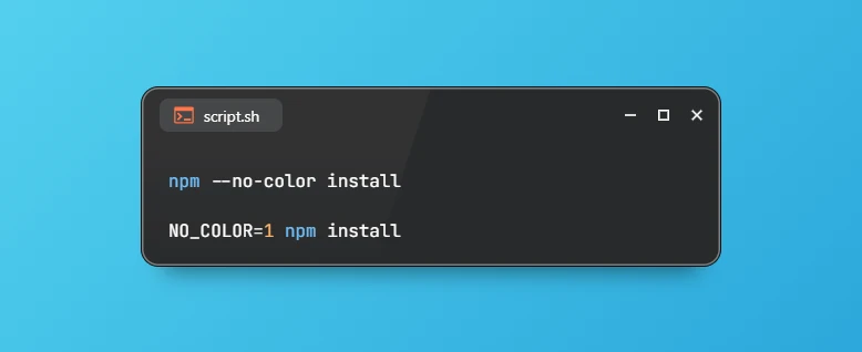 2 Methods to Disable ANSI Color Escape Codes for npm
