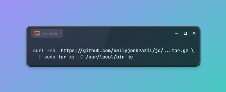 Install jc Command Output Converter on Ubuntu 26.04