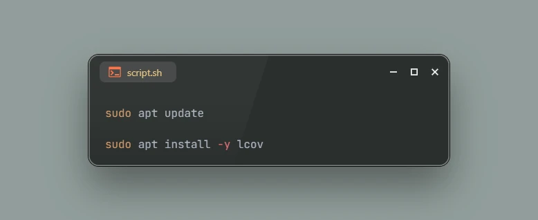 Install lcov on Ubuntu 26.04