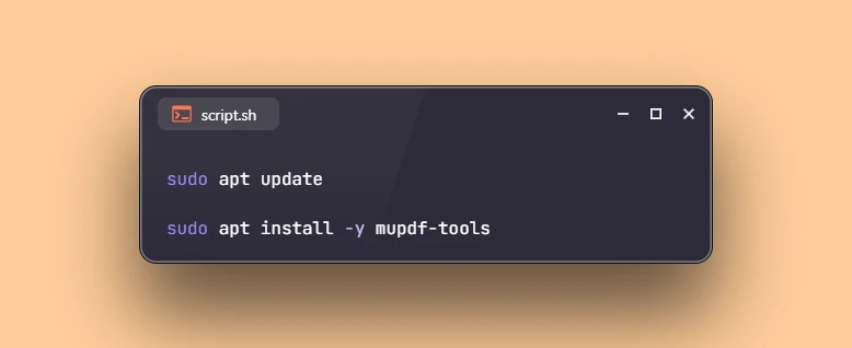 Install mutool on Ubuntu 26.04