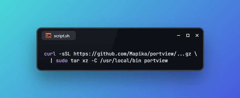 Install portview Port Inspection Tool on Ubuntu 26.04