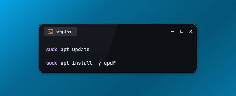 Install QPDF on Ubuntu 26.04