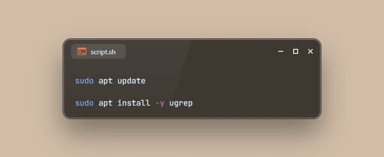 Install ugrep on Ubuntu 26.04