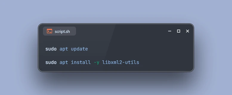 Install xmllint on Ubuntu 26.04