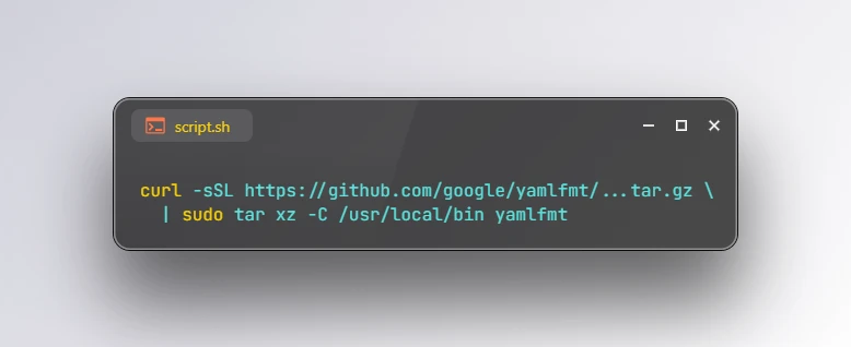 Install yamlfmt on Ubuntu 26.04