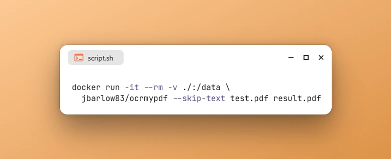 Run OCRmyPDF Inside Docker Container on Linux