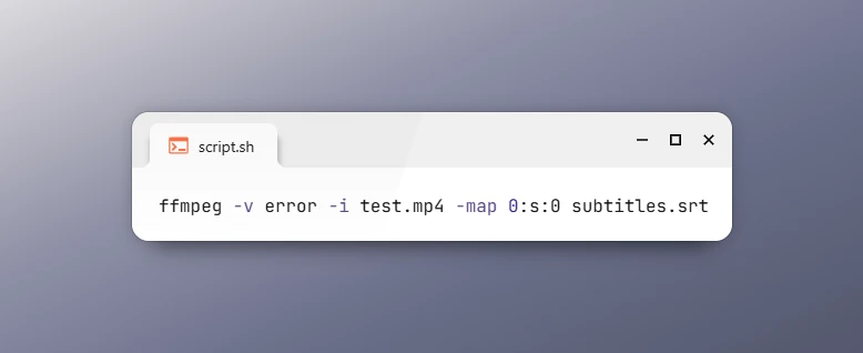 Extract Subtitles from Video File using FFmpeg