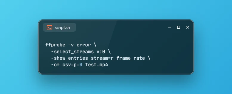 Get Video Frame Rate using FFmpeg