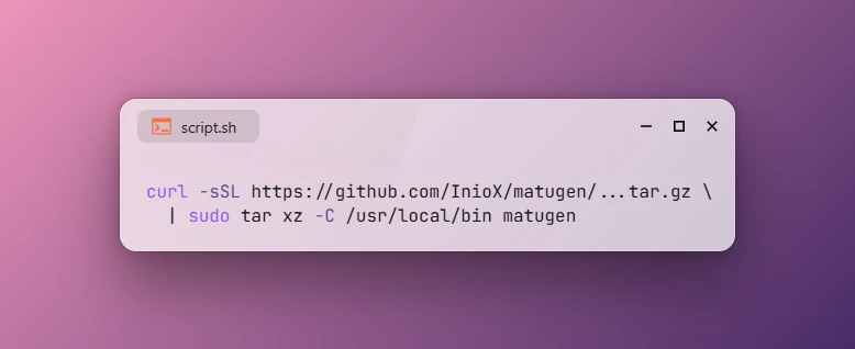 Install Matugen on Ubuntu 26.04