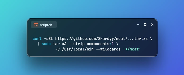 Install Mcat Terminal File Viewer on Ubuntu 26.04
