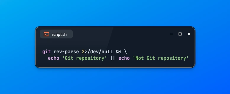 Check if Directory is Git Repository