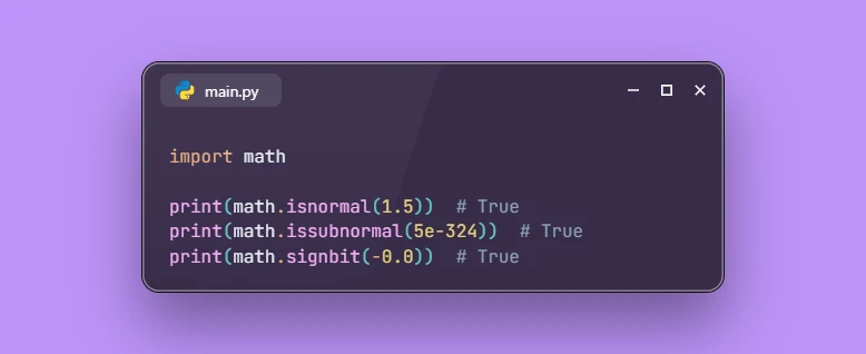Check Special Floating-Point Values in Python 3.15