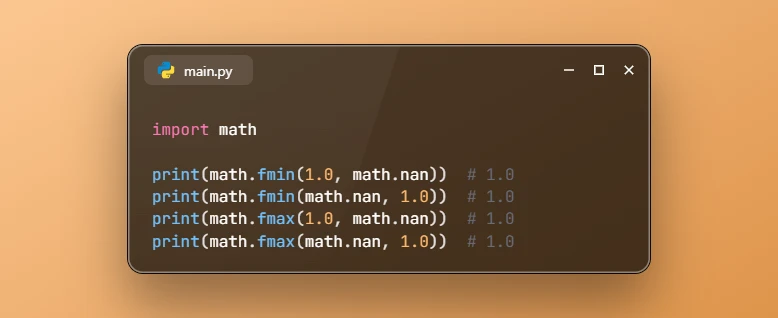 Get Floating-Point Minimum and Maximum Ignoring NaN in Python 3.15