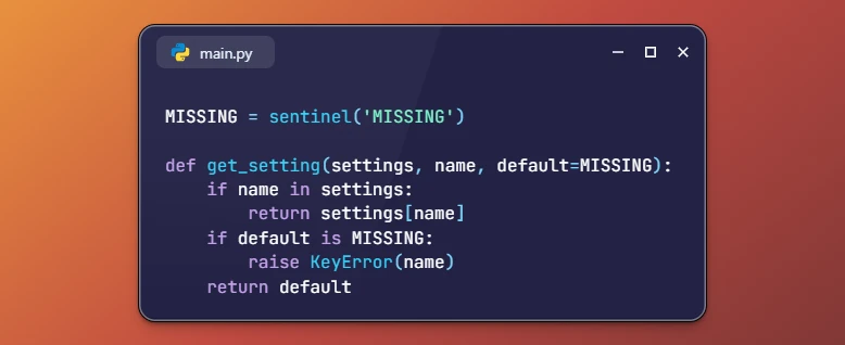 Use Sentinel Values in Python 3.15