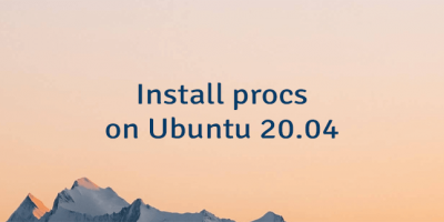 Install procs on Ubuntu 20.04